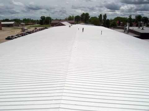 finished waterproofed coated commercial roof